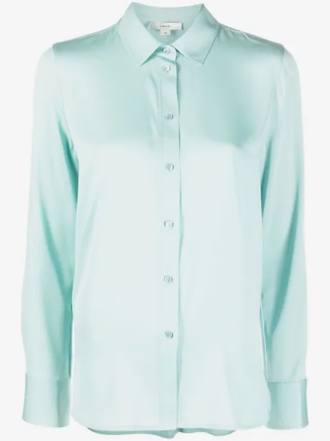 Vince stretch-silk buttoned shirt