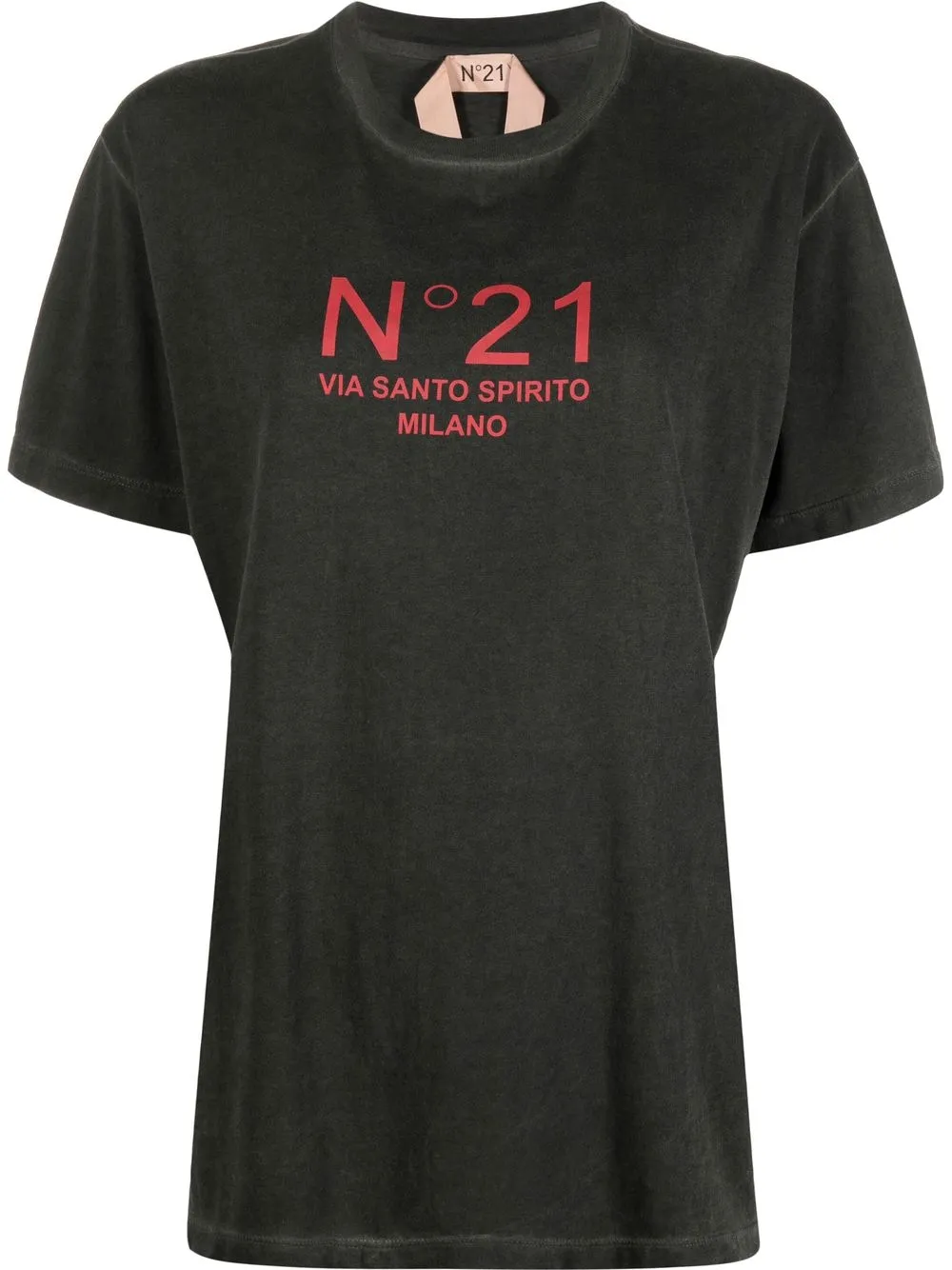 

Nº21 playera con logo estampado - Gris