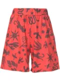 Lygia & Nanny Lara Estampado graphic-print shorts - Brown