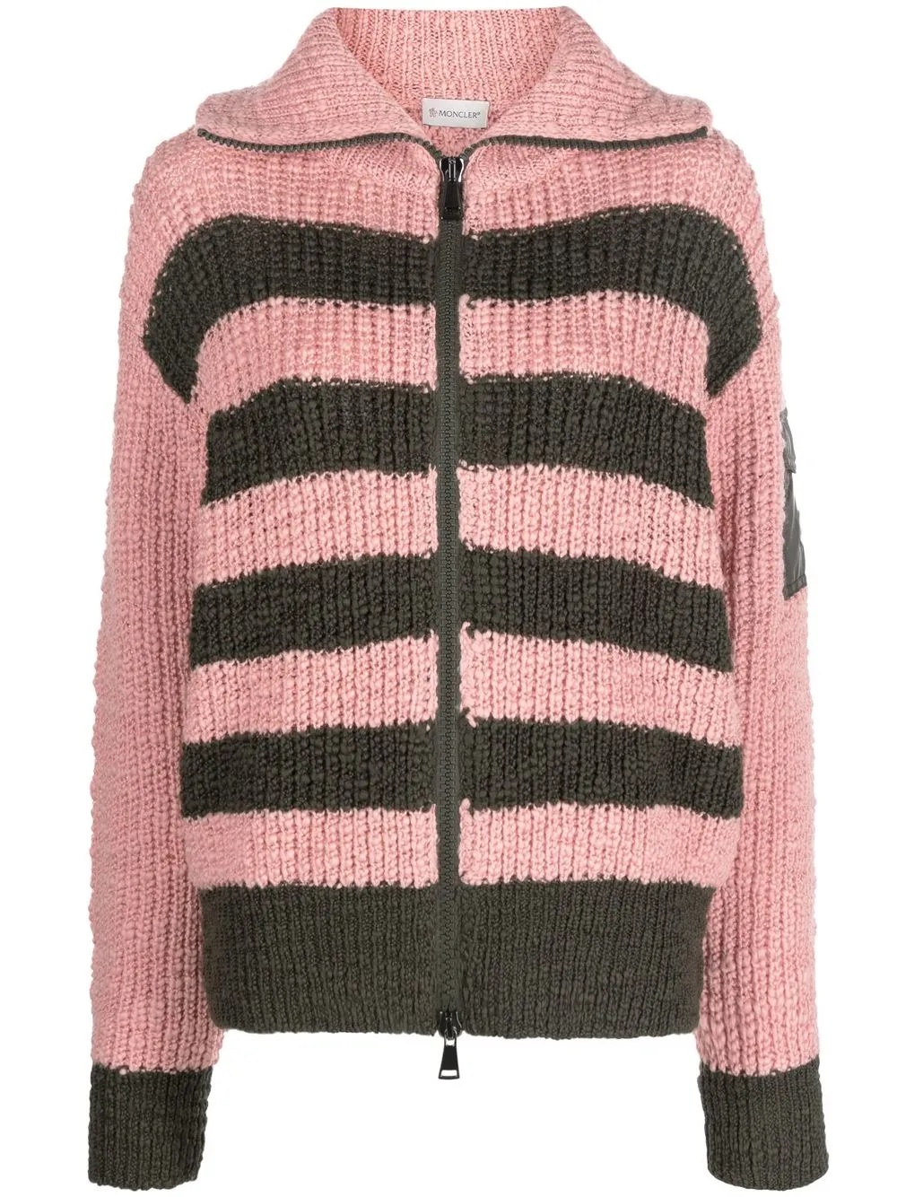 

Moncler cárdigan a rayas horizontales - Rosado