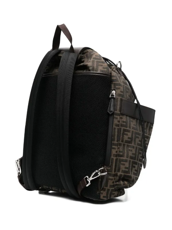 FENDI Monogram Pattern Backpack | Brown | FARFETCH display picture 1