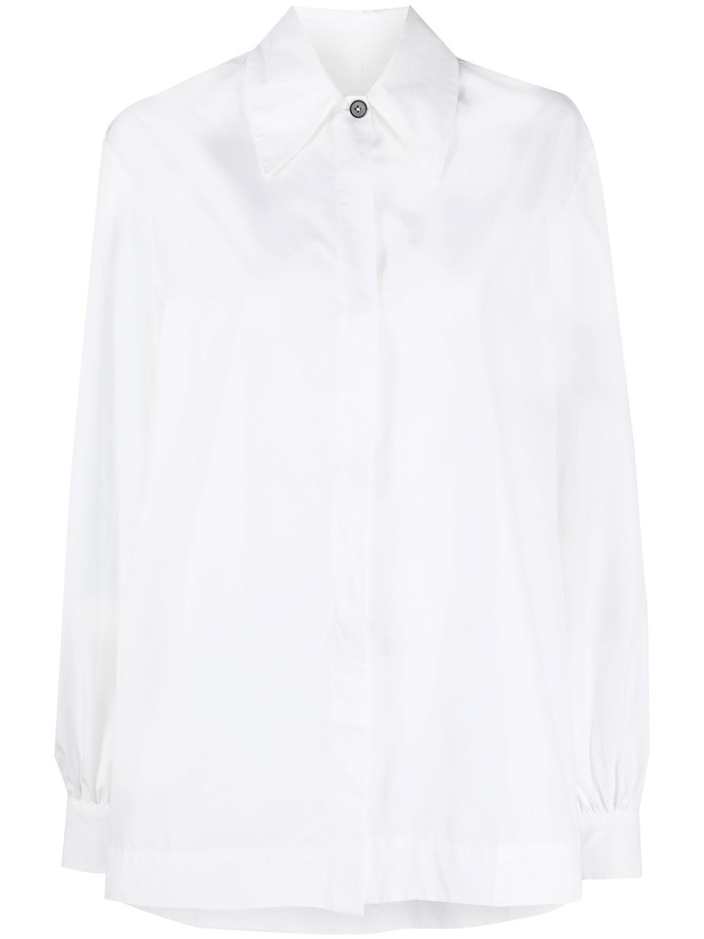 

Jil Sander camisa con cuello de pico - Blanco