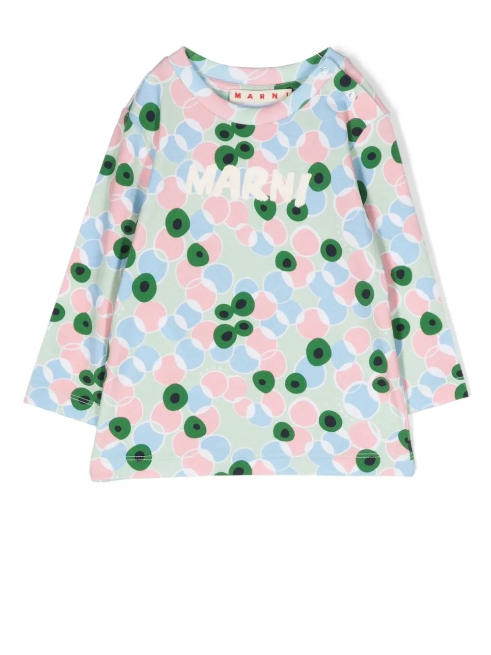

Marni Kids logo colour-block top - Green