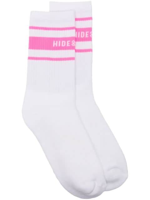 Hide&Jack ribbed logo-stripe socks