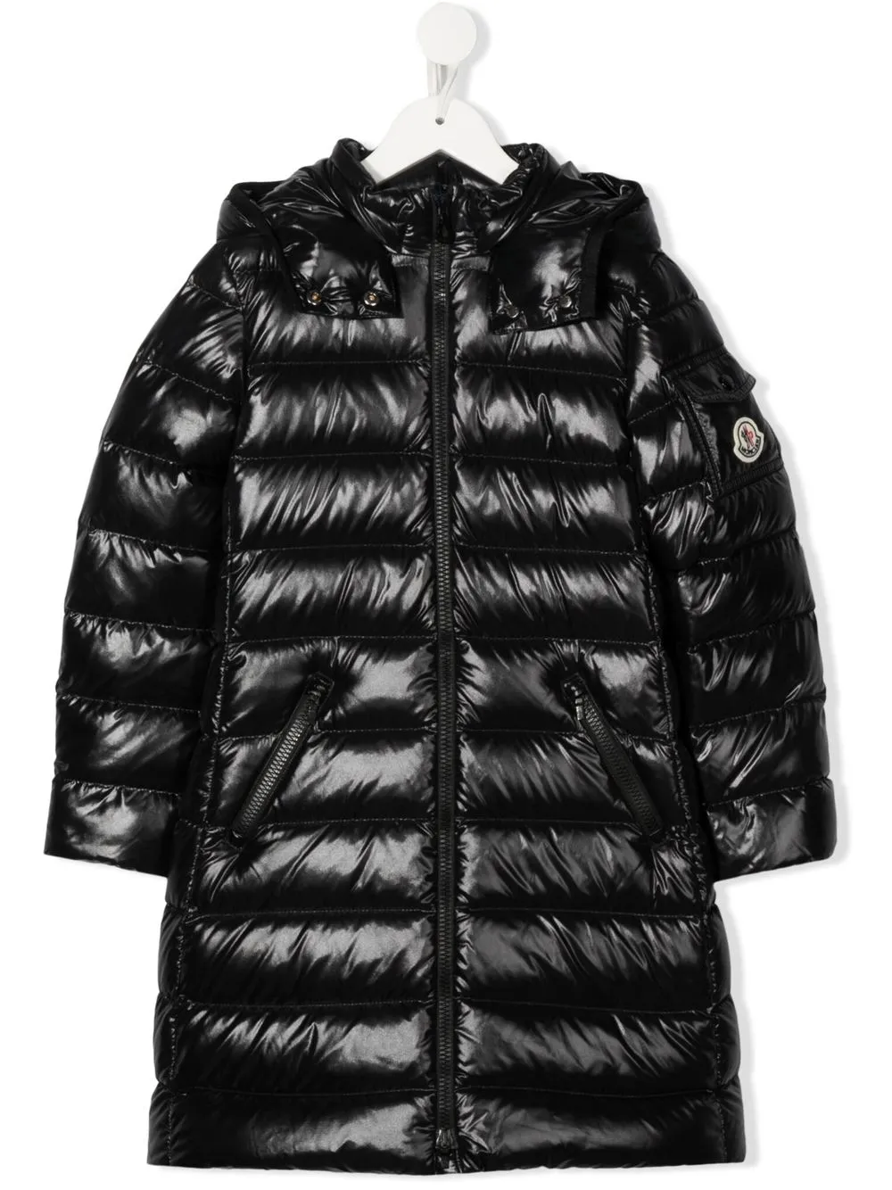 

Moncler Enfant abrigo capitonado con cierre - Negro