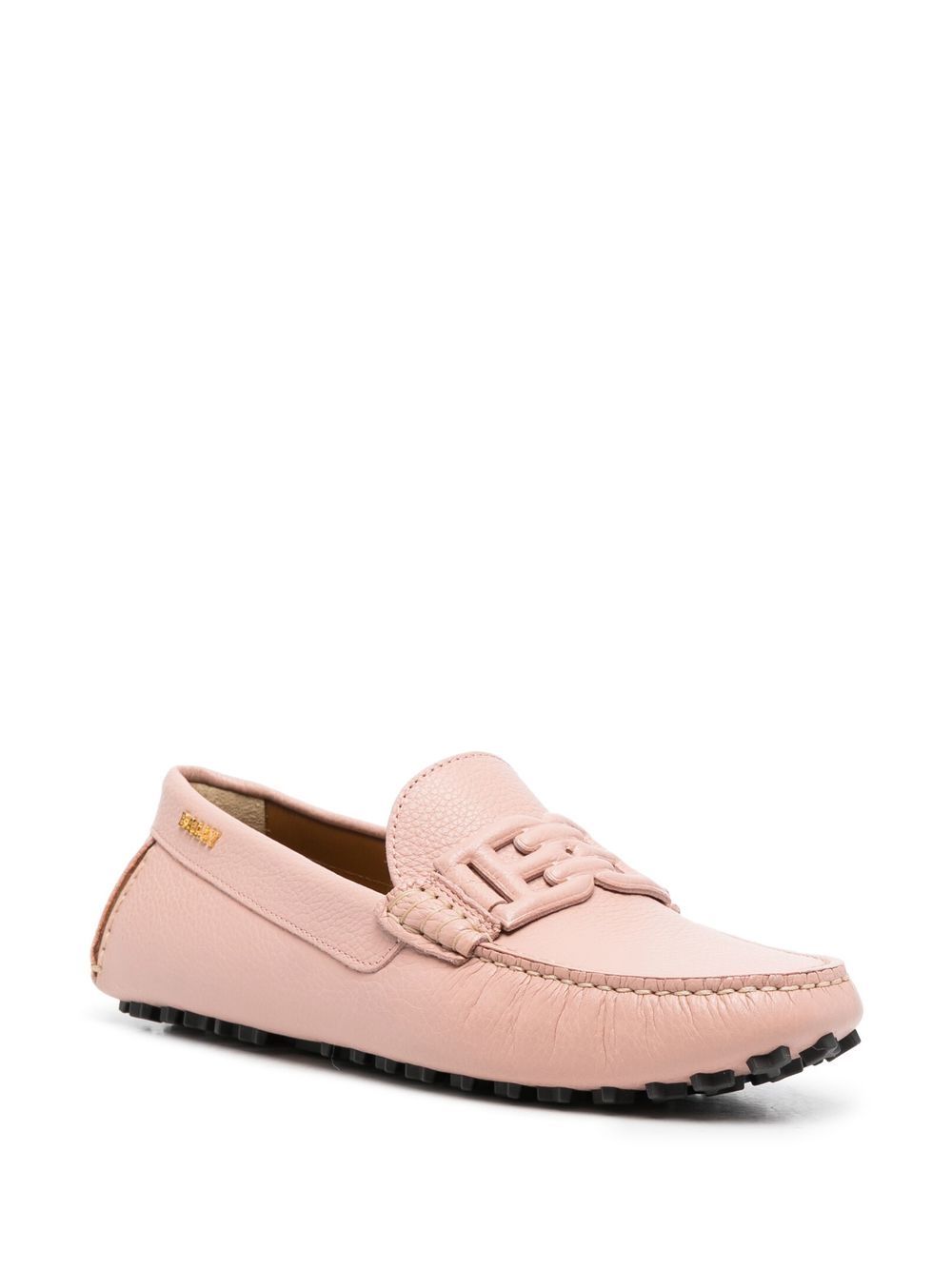 Bally logo-plaque leather loafers - Pink