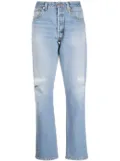 RE/DONE distressed straight-leg jeans - Blue