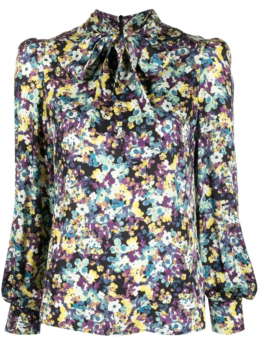 

JANE Oleander floral-print long-sleeve blouse - Multicolour