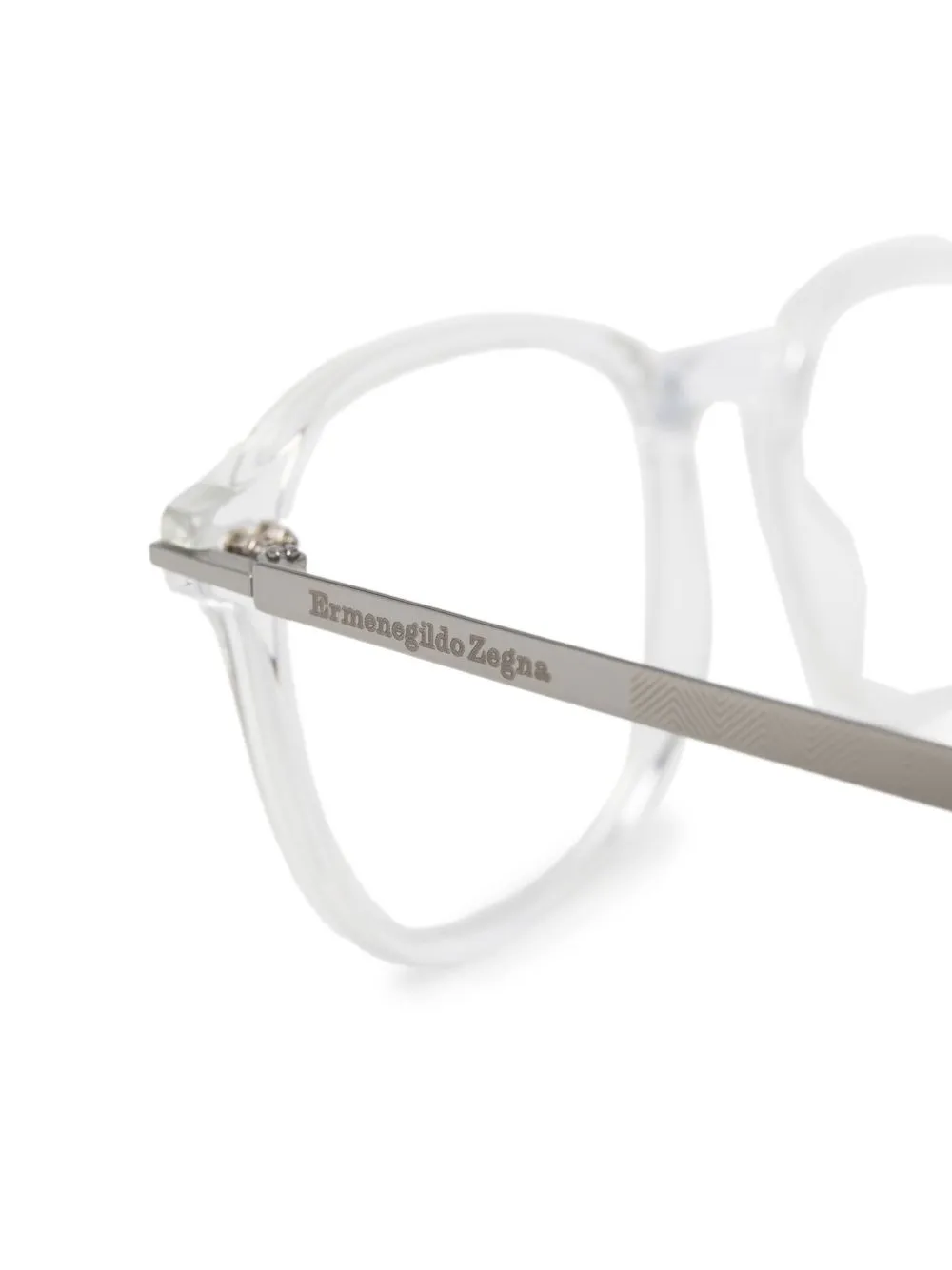 Zegna Clear roundframe Optical Glasses Farfetch