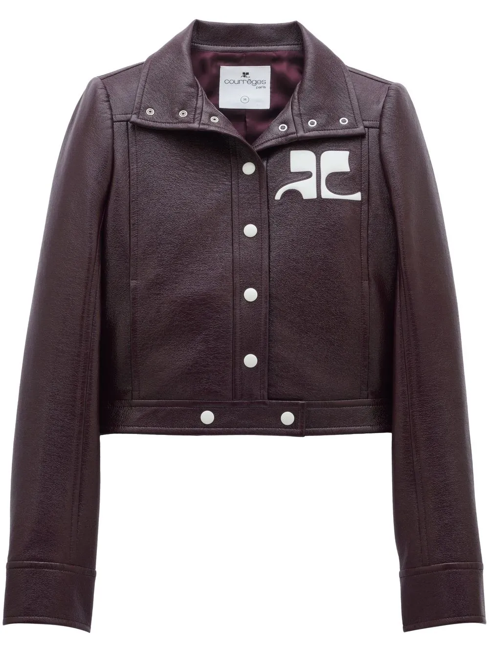 

Courrèges Re-Edition vinyl jacket - Brown