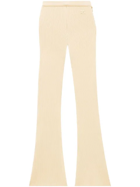 Courrèges Reediton ribbed flared trousers