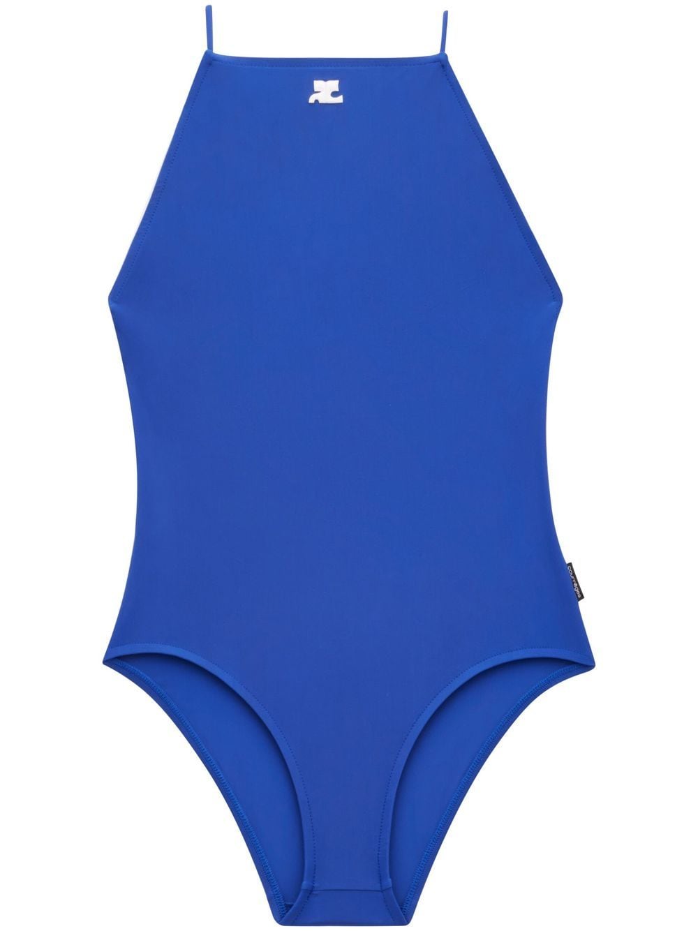 Courrèges Reedition Logo Swimsuit In Blue