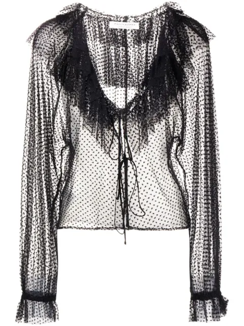Philosophy Di Lorenzo Serafini polka dot embroidered blouse