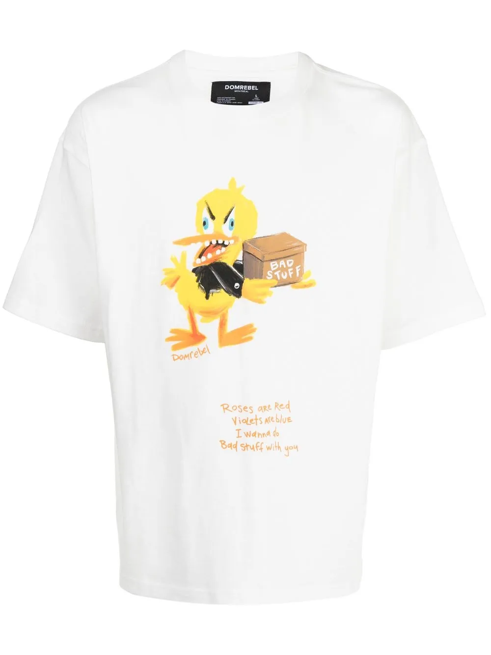 

DOMREBEL Cadeau graphic-print T-shirt - White