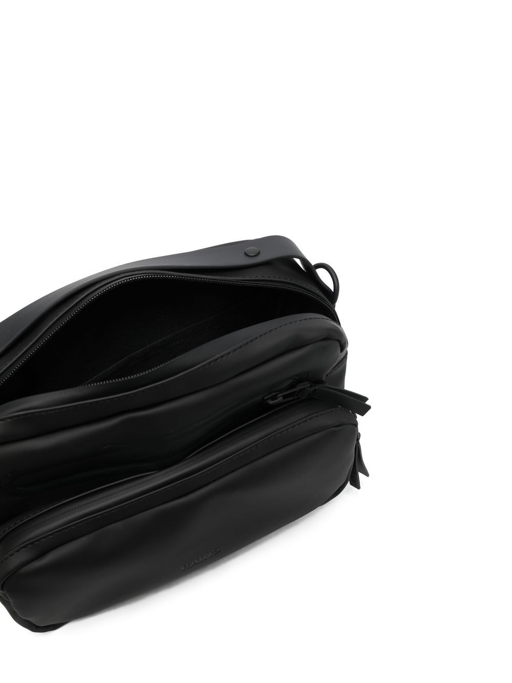 Shop Rains Large Box Shoulder Bag In Schwarz