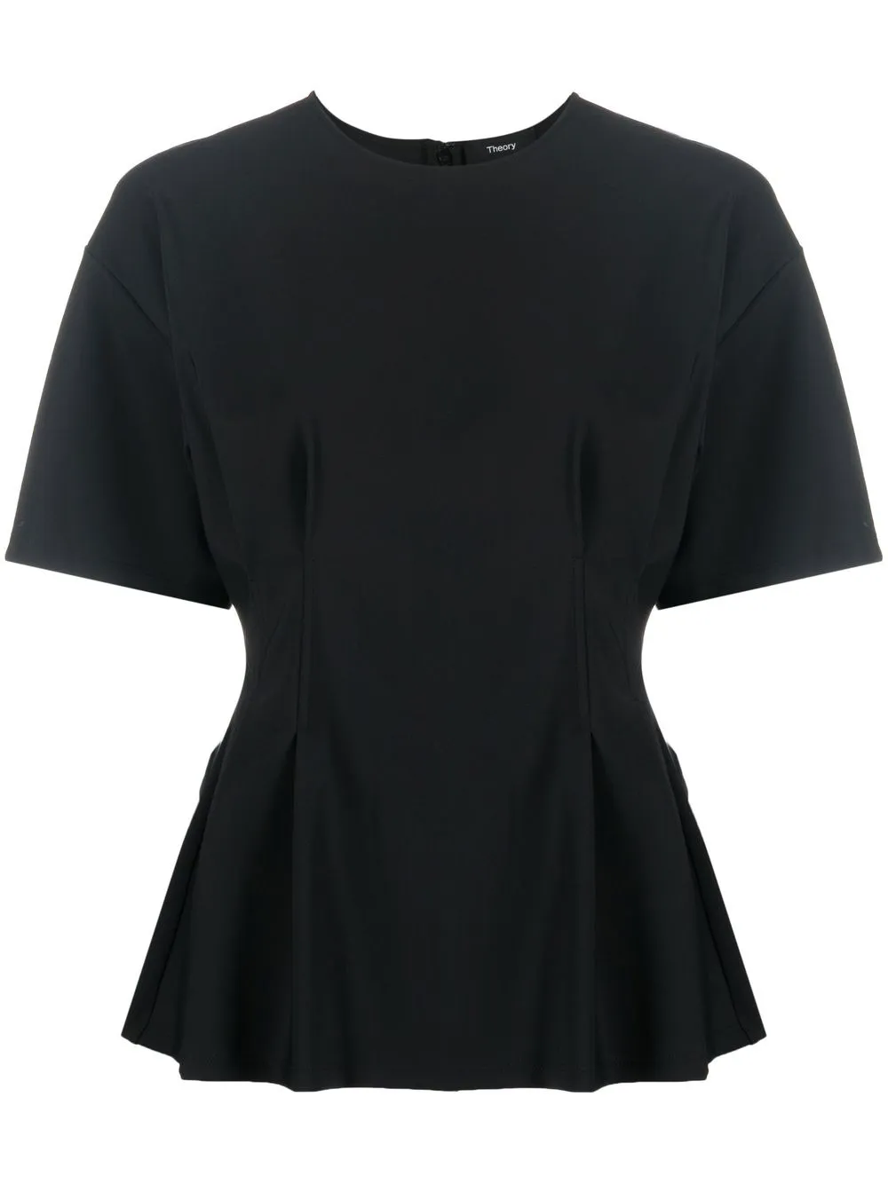 

Theory ruched-detail peplum top - Black