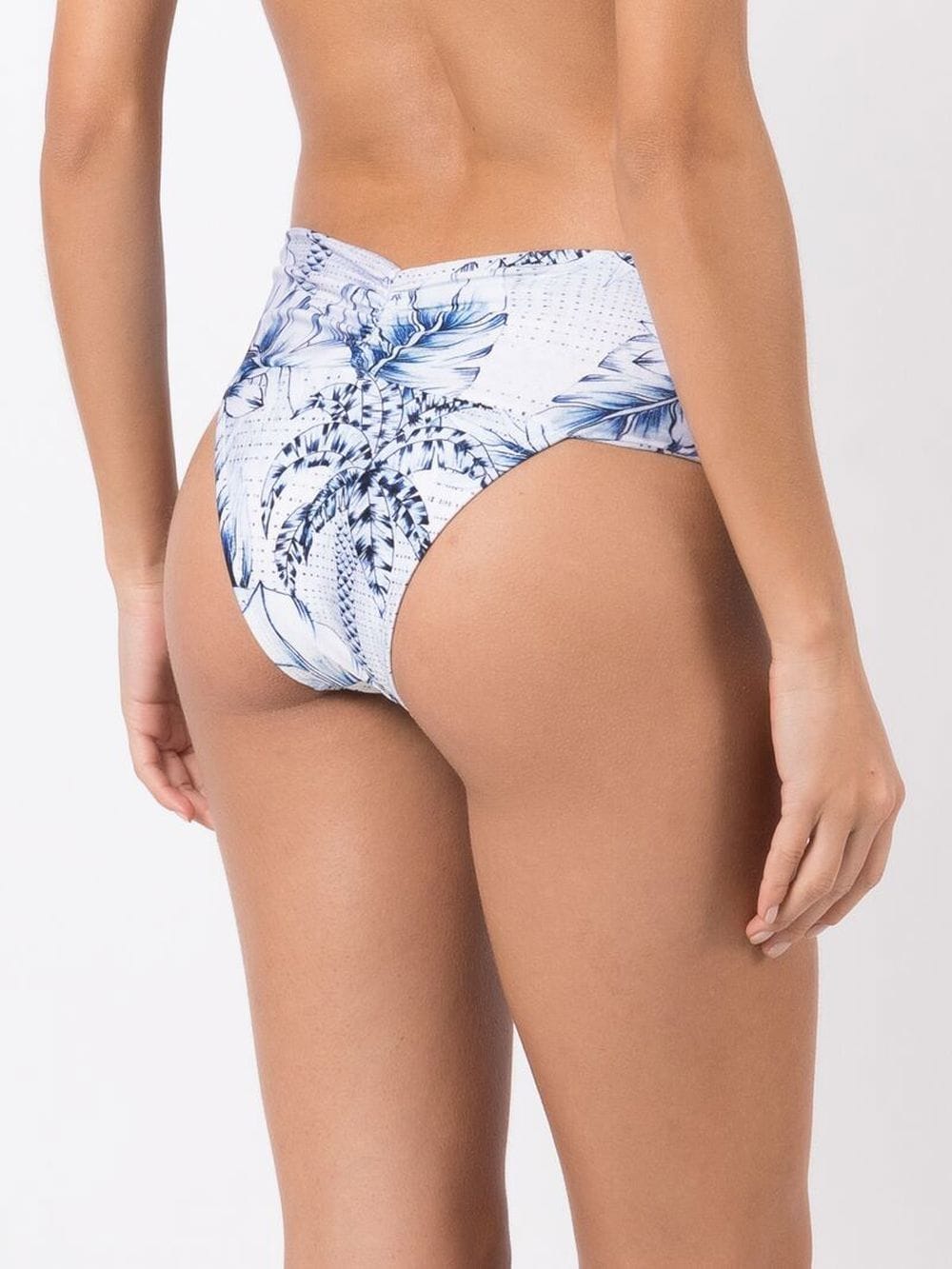 Shop Lygia & Nanny Palm-tree Print Bikini Bottoms In Blue