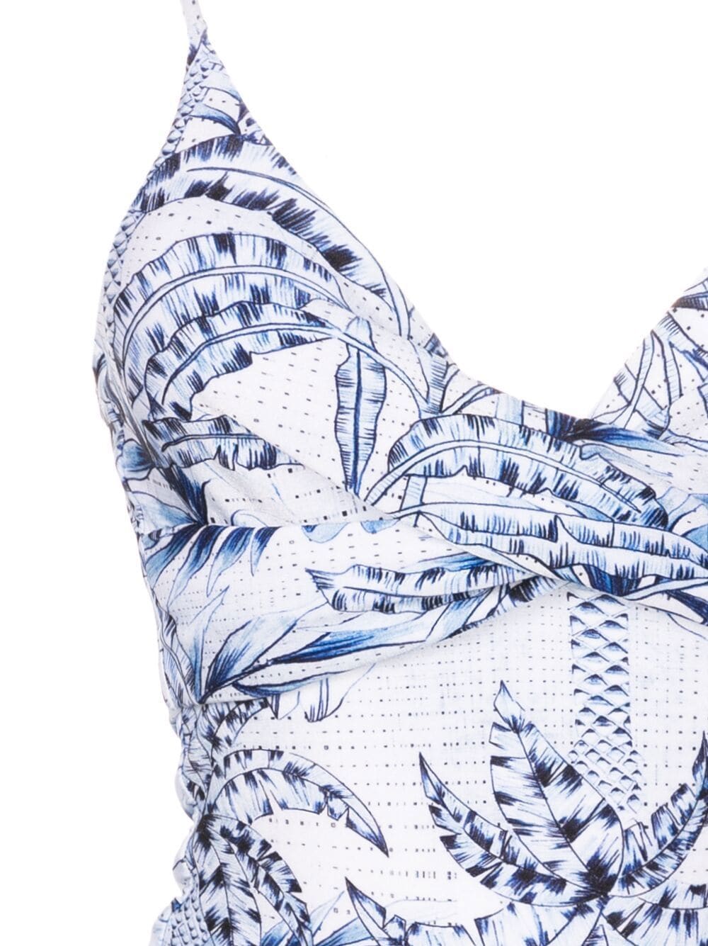 Shop Lygia & Nanny Palm-tree Print Swimsuit In Blue