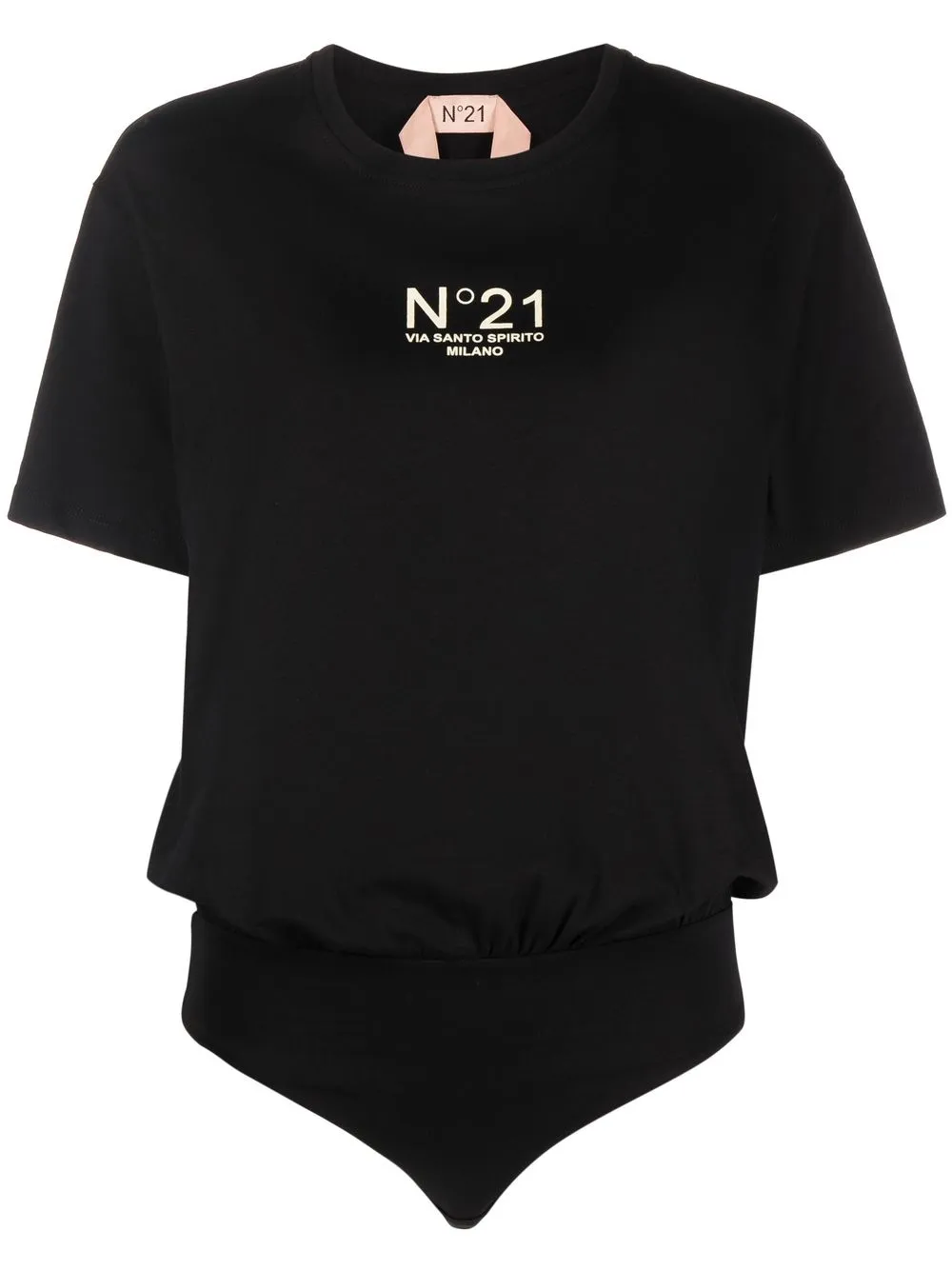 

Nº21 playera con logo estampado - Negro