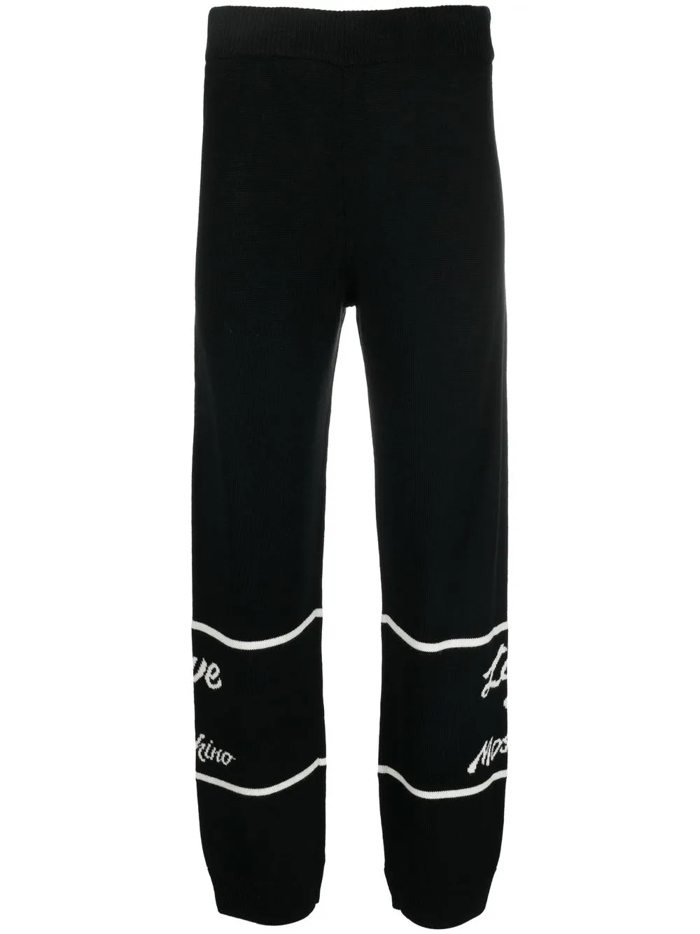 

Love Moschino logo knit trousers - Black