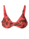 Lygia & Nanny Carla tie-strap bikini top - Brown