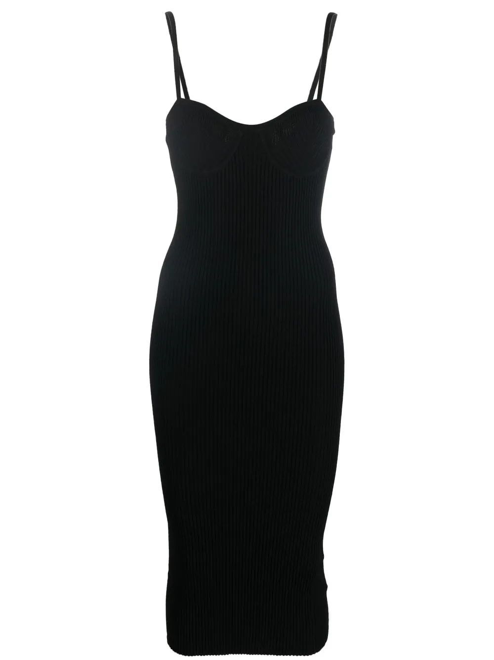 

Helmut Lang ribbed-knit midi dress - Black