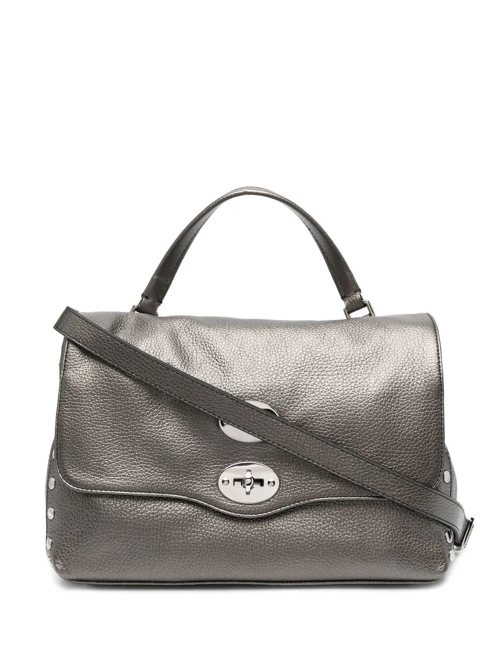 

Zanellato Postina grained-leather tote bag - Grey