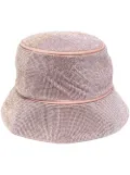 Kara crystal mesh bucket hat - Pink