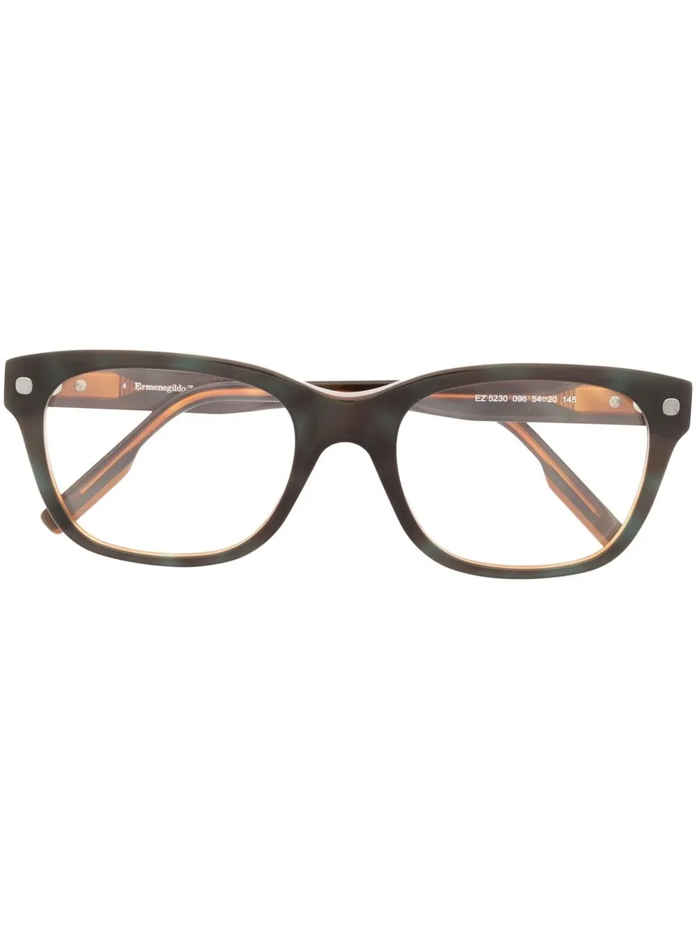 

Zegna lentes con armazón cuadrada - Marrón