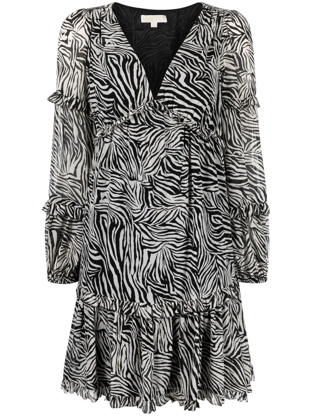

Michael Michael Kors animal-print ruffle-trim dress - Neutrals