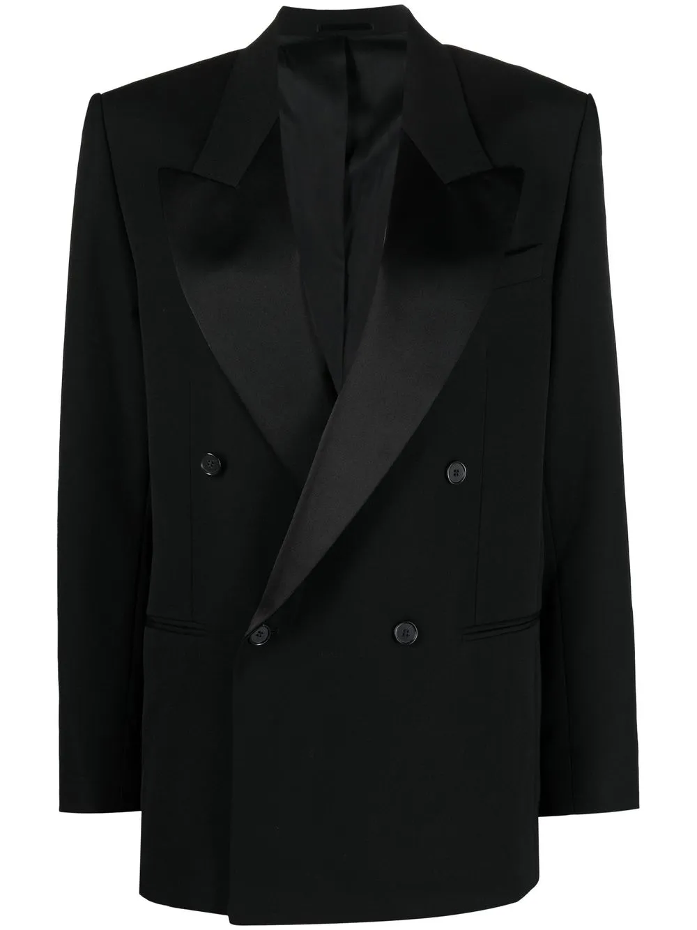 double-breasted tuxedo blazer