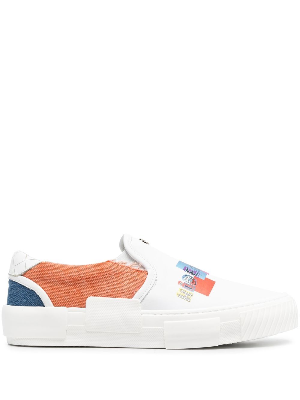 

Hide&Jack logo-print slip-on sneakers - White