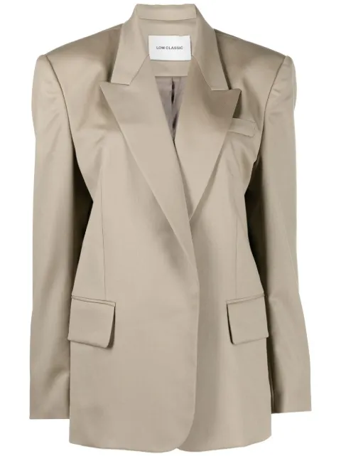 Low Classic veste en laine à col cranté