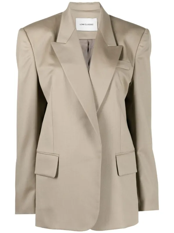 Low Classic notched-collar Wool Jacket | Neutrals | FARFETCH IN