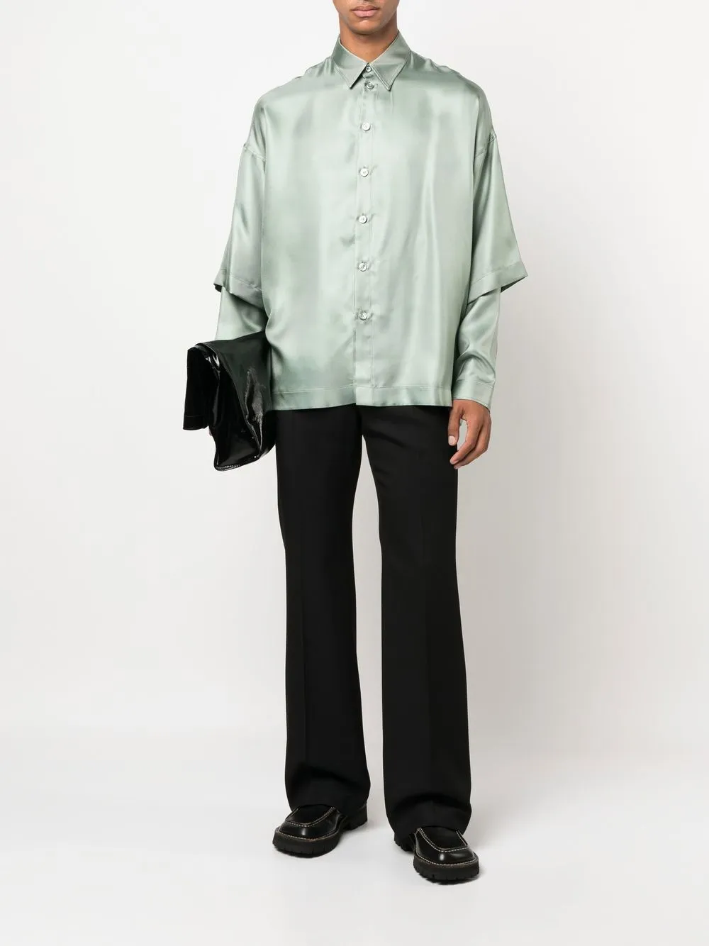 A BETTER MISTAKE Geplooide pantalon - Zwart