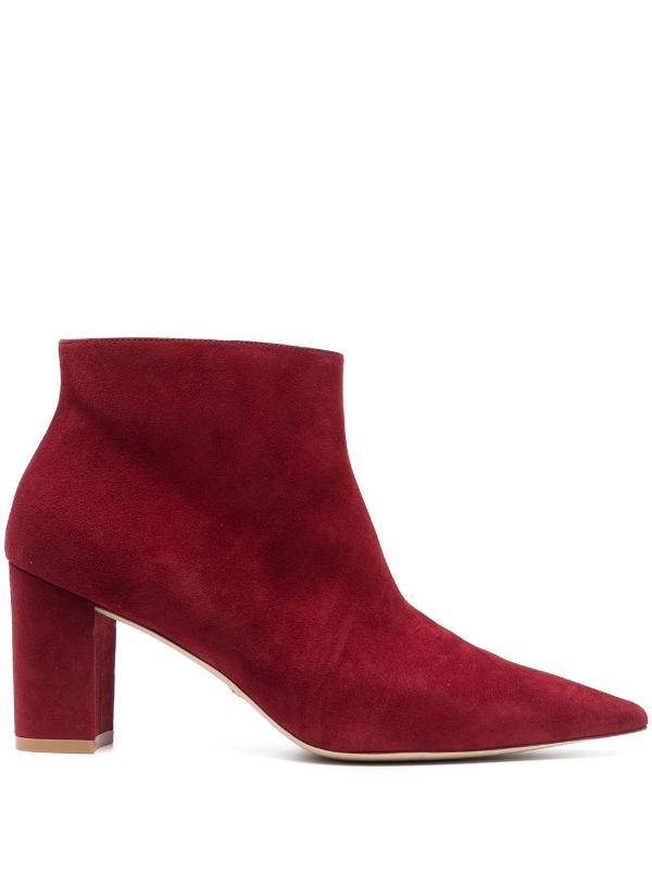 Stuart weitzman red suede cheap boots