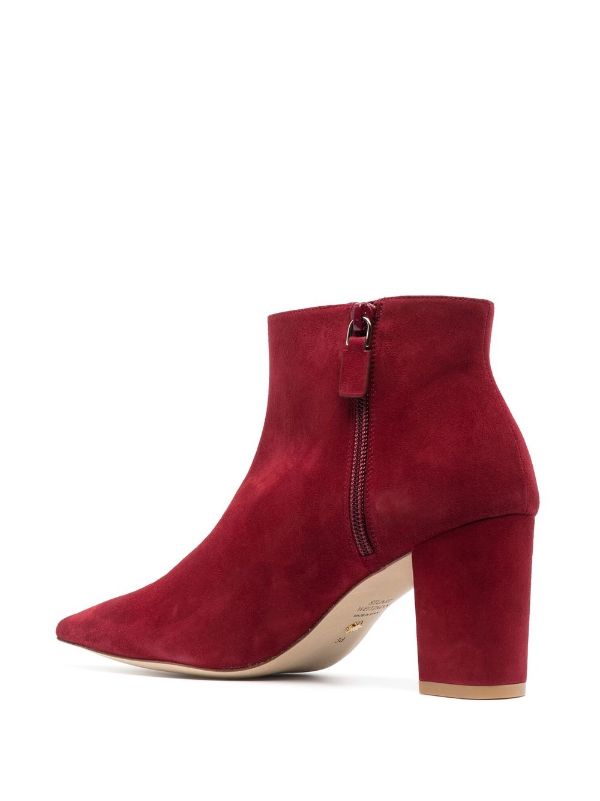 Stuart weitzman red suede cheap boots