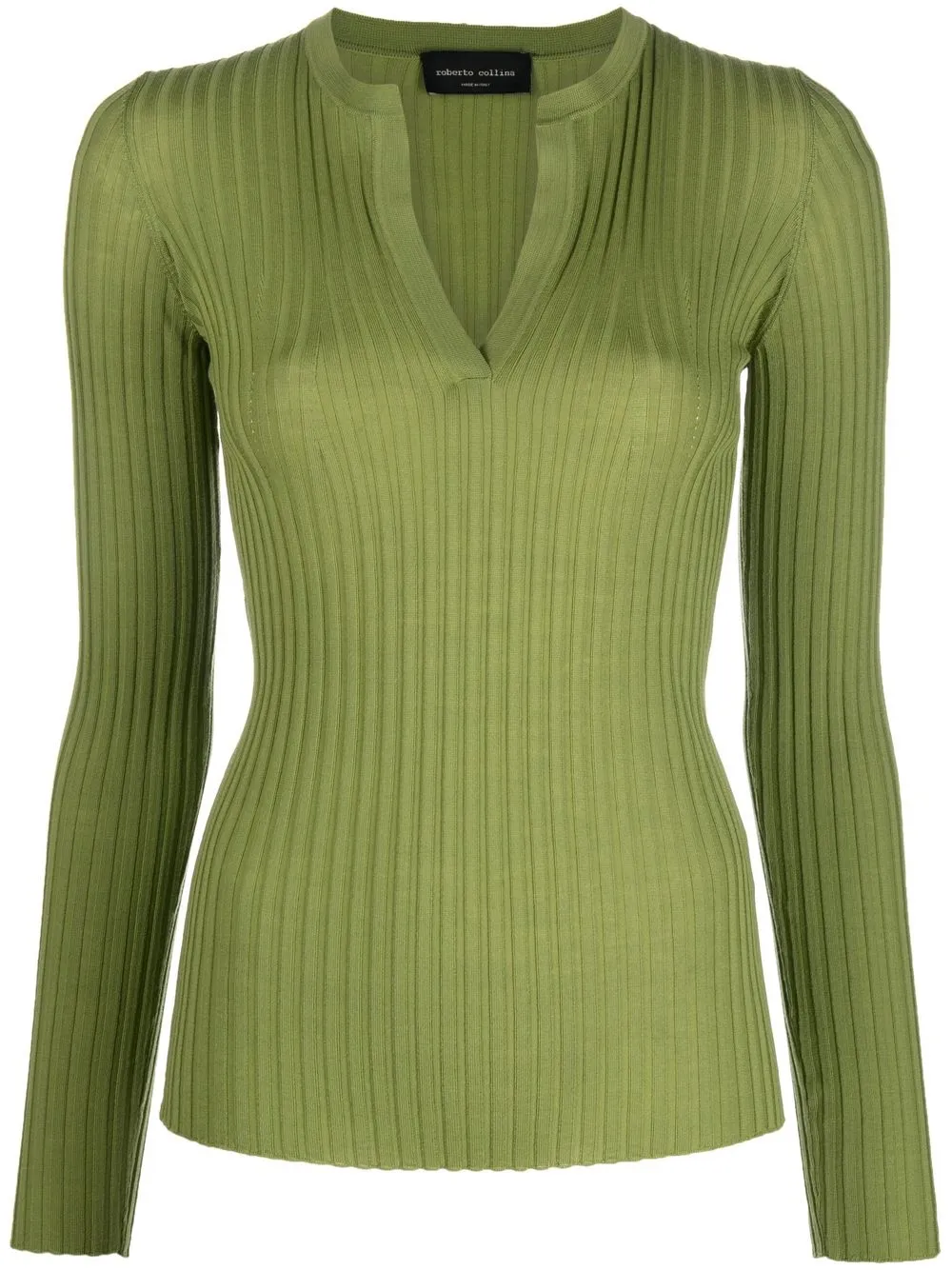 

Roberto Collina ribbed-knit long-sleeved sweatshirt - Green