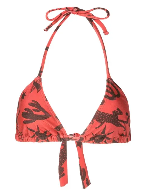 Lygia & Nanny Iasmin halterneck printed bikini top
