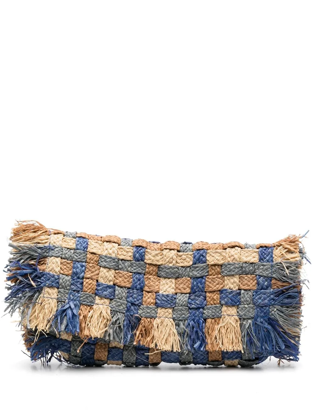 

MADE FOR A WOMAN Daphne interwoven clutch bag - Neutrals