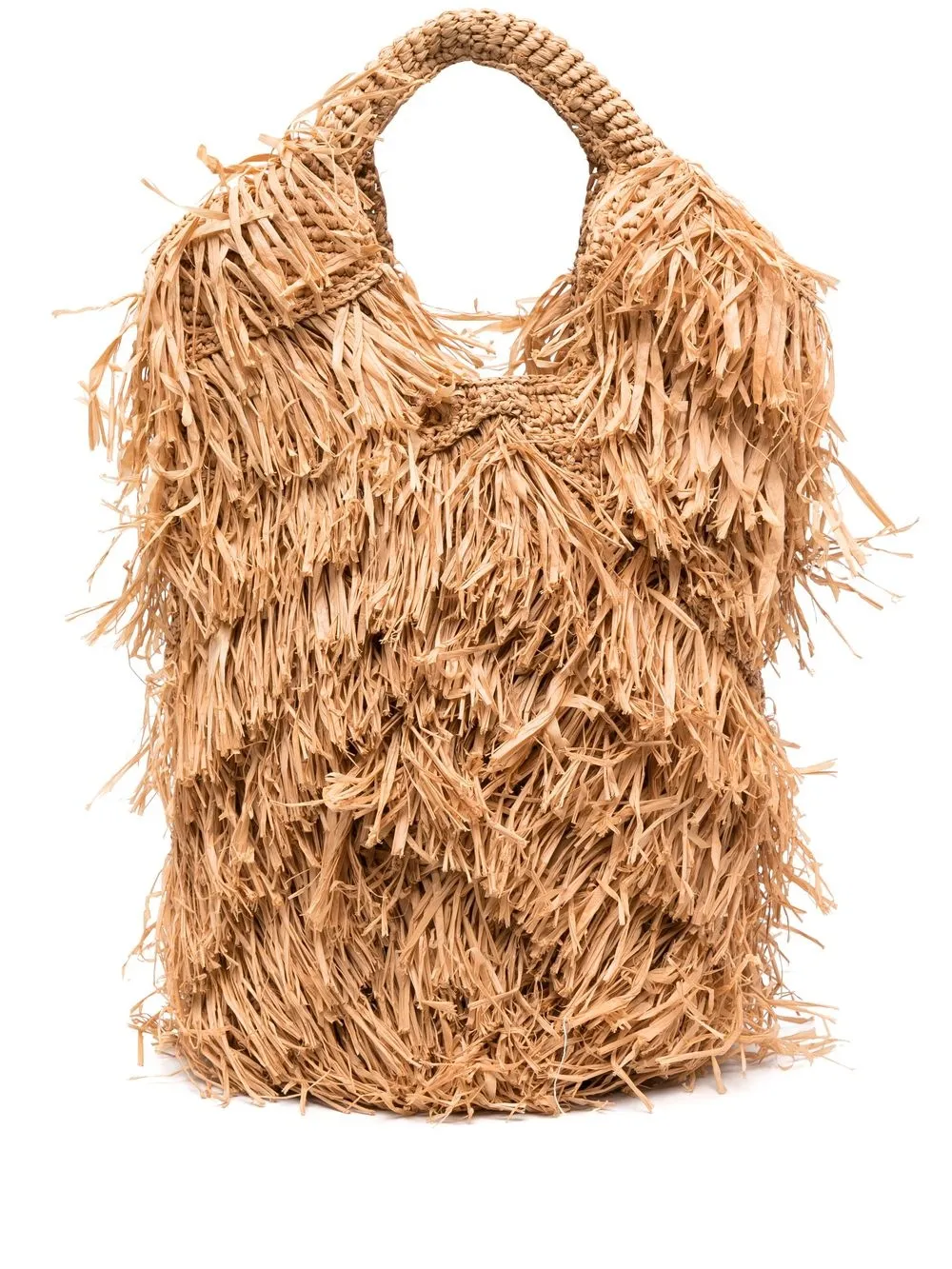 

MADE FOR A WOMAN Tiana Adala fringed tote bag - Neutrals