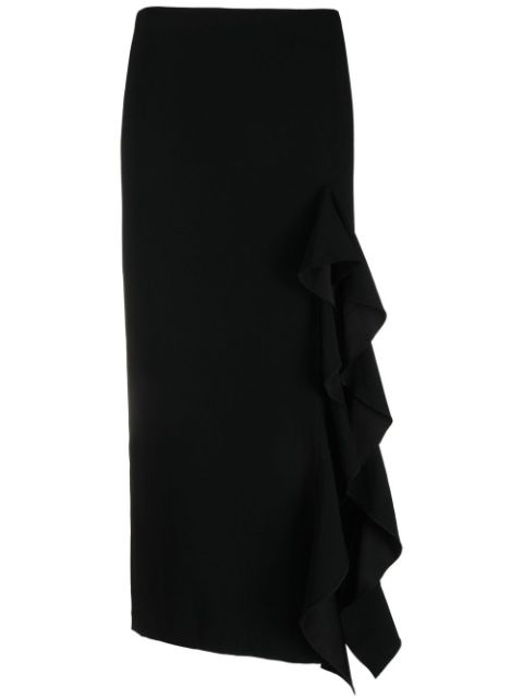 Filippa K frill-detail midi skirt