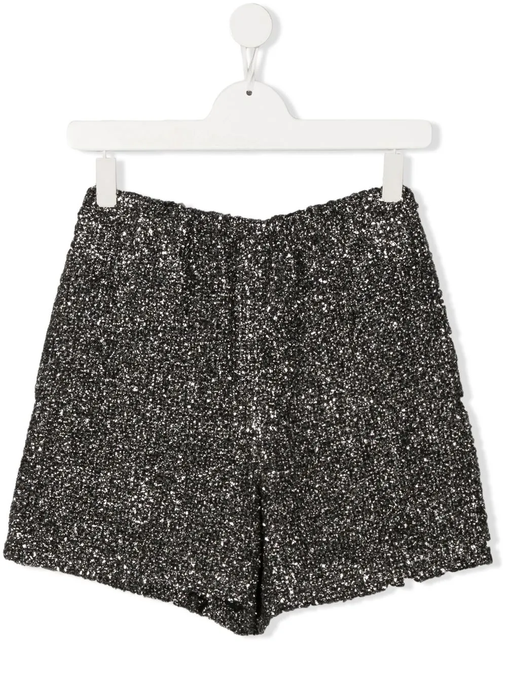 

Brunello Cucinelli Kids shorts con hilo metalizado - Plateado