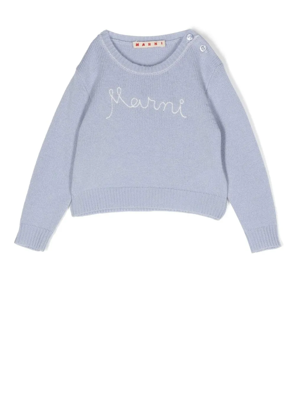 

Marni Kids embroidered logo jumper - Blue
