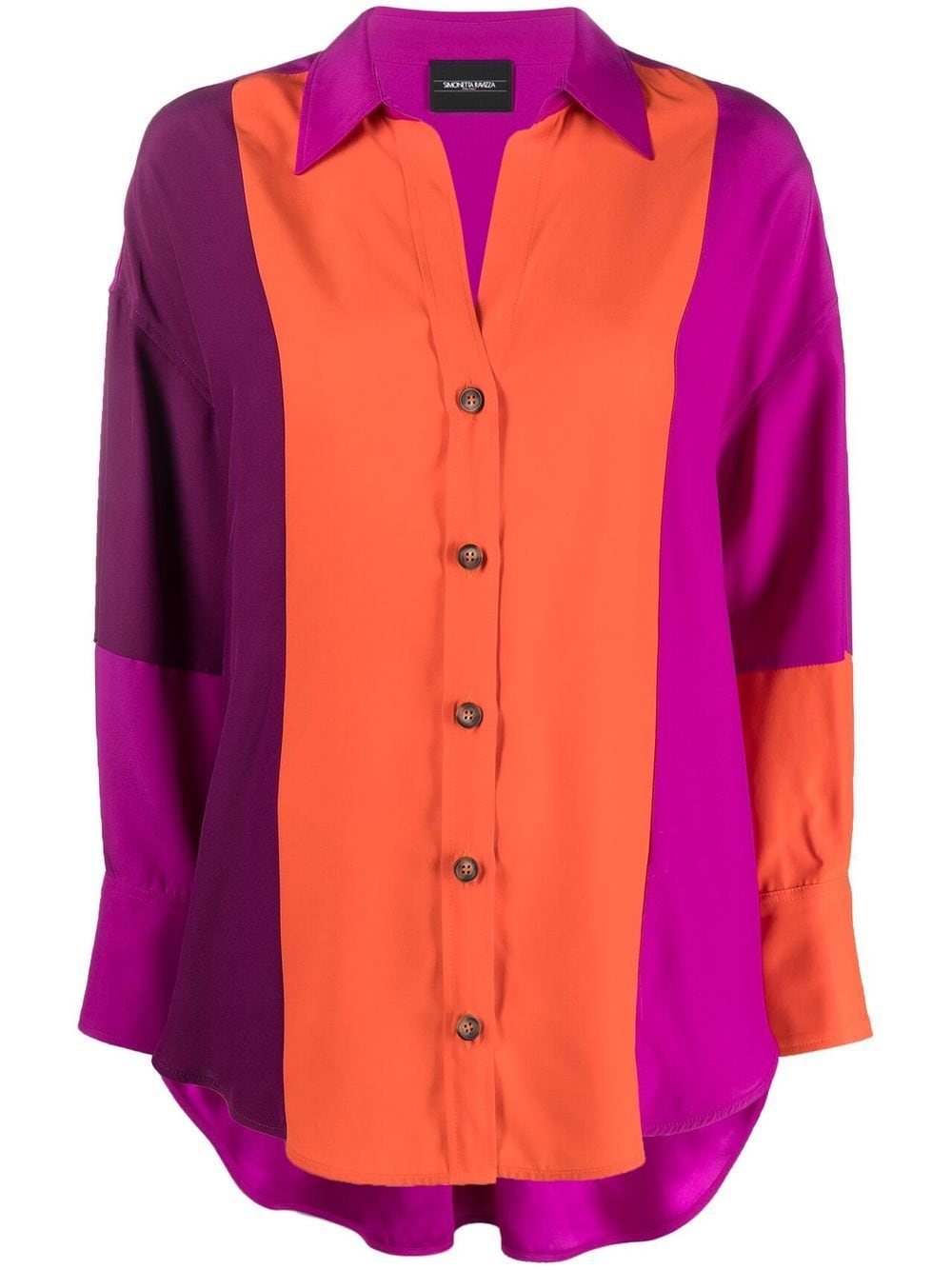 

Simonetta Ravizza camisa Megan con diseño color block - Morado