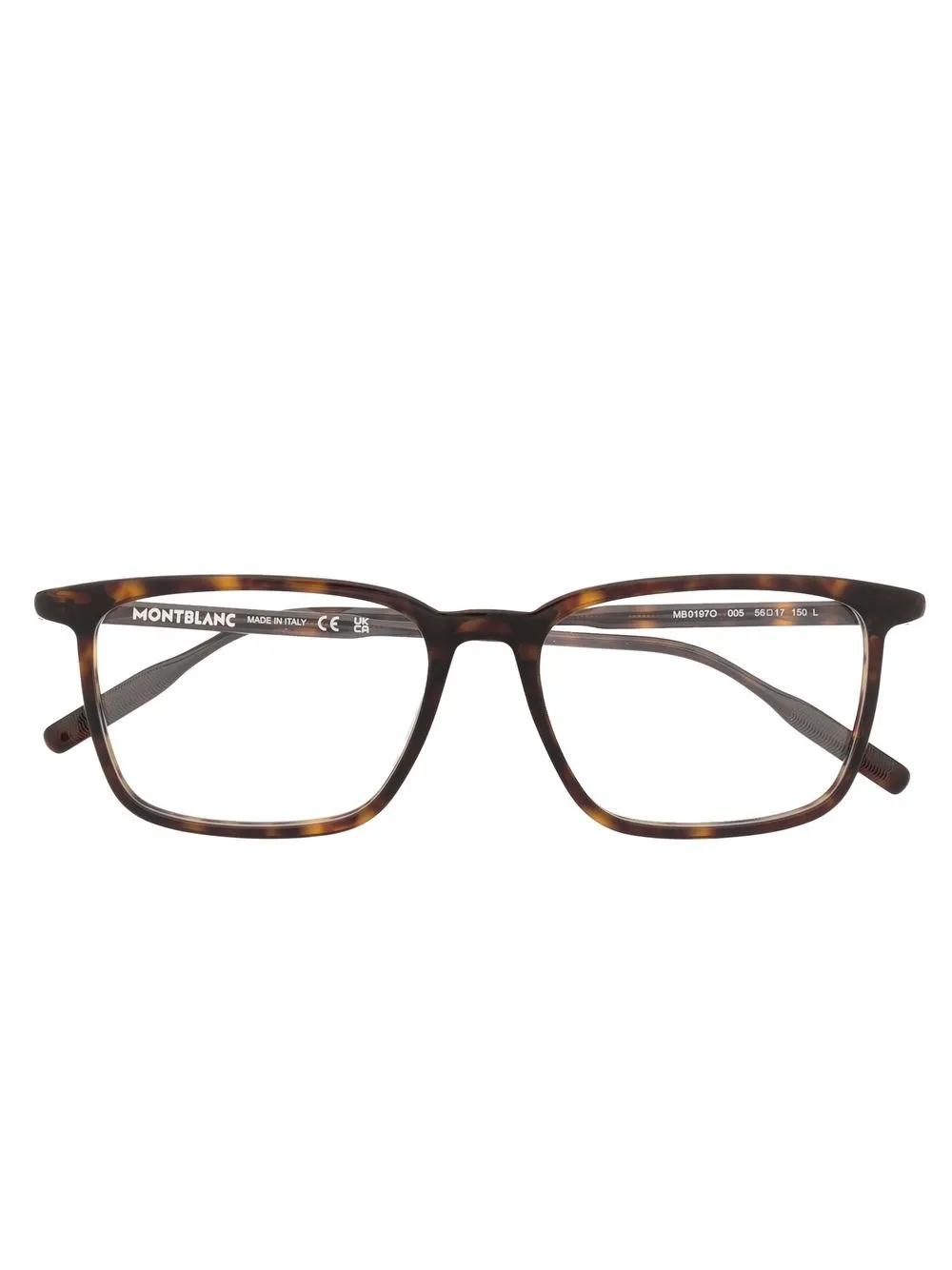 

Montblanc square-frame optical glasses - Brown