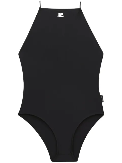 Courrèges traje de baño con parche del logo