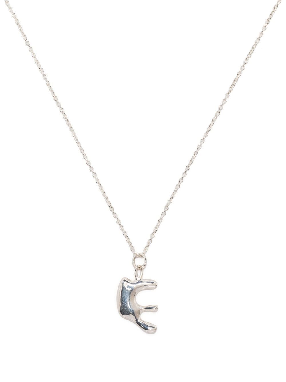 BAR JEWELLERY E sterling silver alphabet necklace