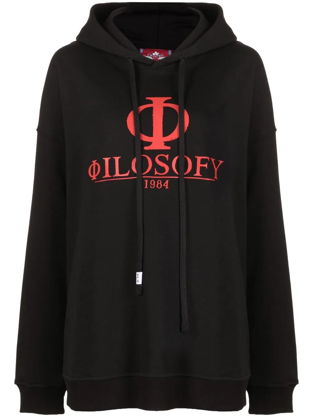 

Philosophy Di Lorenzo Serafini hoodie con logo estampado y cordones - Negro