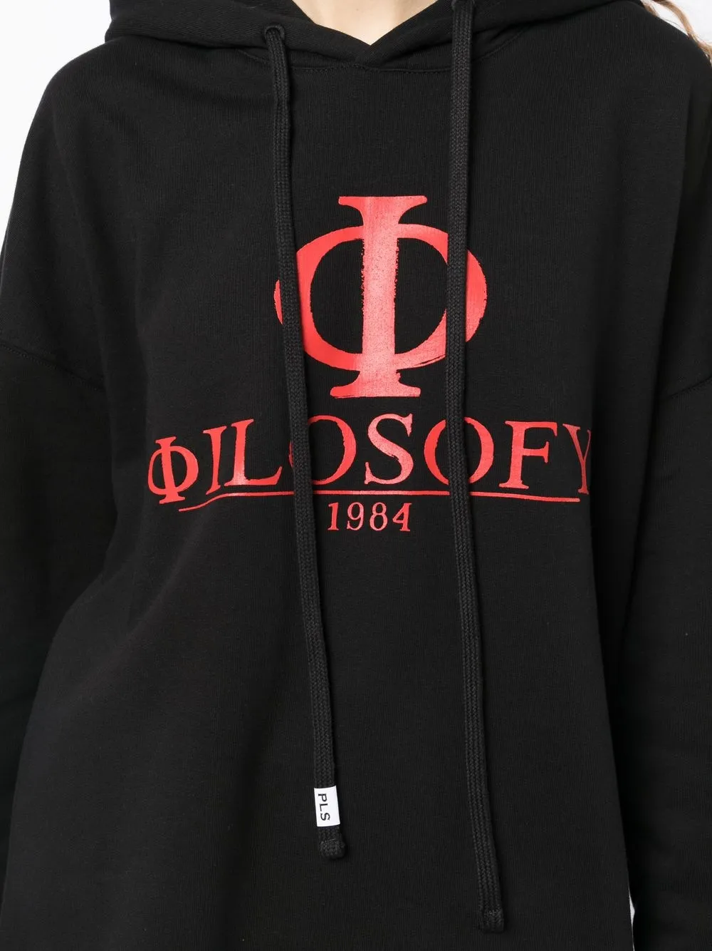 Philosophy Di Lorenzo Serafini Logo-print Drawstring Hoodie In Black